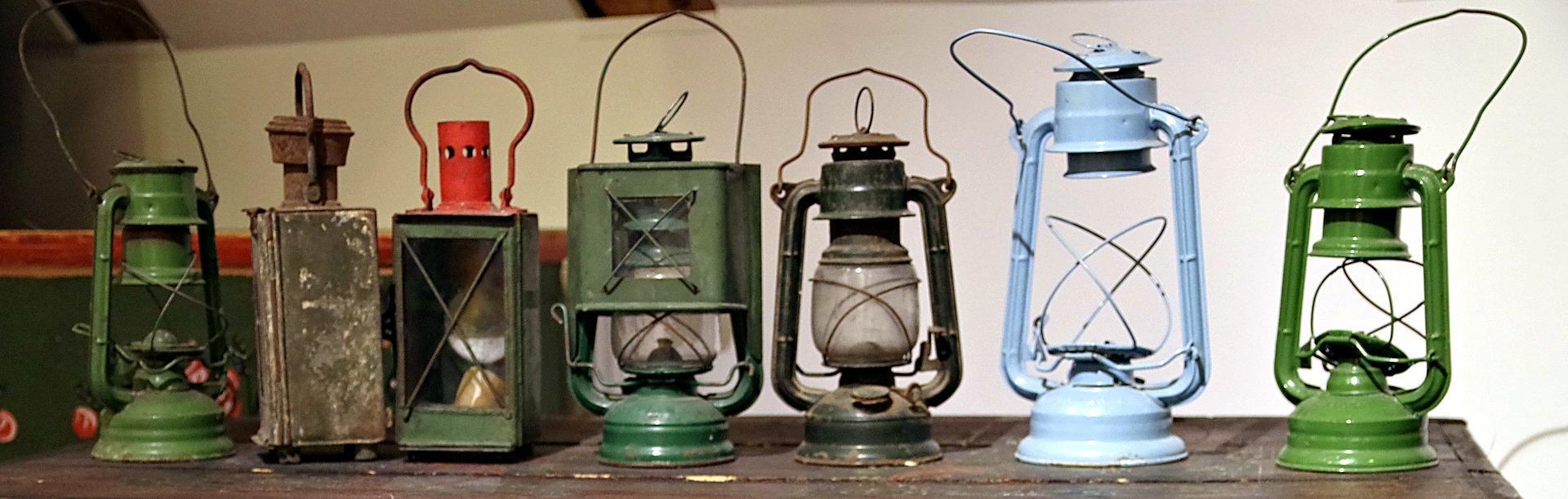 Old mining lanterns.